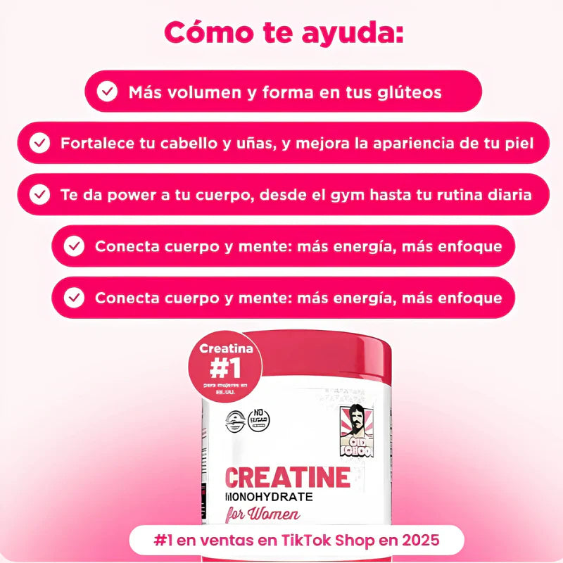 CREATINE MONOHYDRATADA ORIGINAL 5 EN 1 (+COLAGENO)