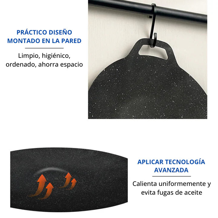 Sartén antiadherente multiusos de 6 capas (BUDARE) 🍳 DOMINA LA COCINA CON FACILIDAD 🔥