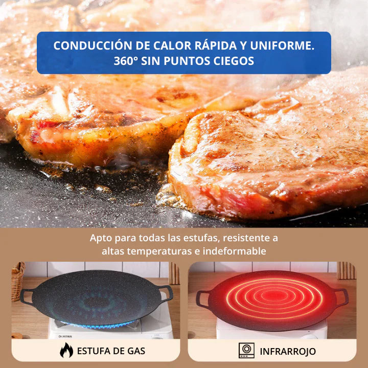 Sartén antiadherente multiusos de 6 capas (BUDARE) 🍳 DOMINA LA COCINA CON FACILIDAD 🔥